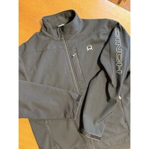 Cinch Softshell Jacket Mens XXL Black Fleece Lined Stretch Western Full Zip